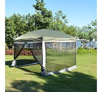 Tents Outdoor Camping Tent 8-10 Persons Lightweight Family Yurt Teepee Tents Outdoor Folding Tent, Easy To Install(Camping Mesh Tent,Army green)