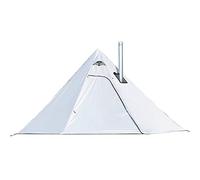 Tents Tent Tipi Hot Tents with Stove Hole Windows Outdoor Camping Family Teepee Tent for 2-4 Person For Outdoor Travel Hiking Accessories(White)