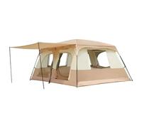Tents, Travel Camping Tent with 2 Rooms Large Family Cabin Breathable and Rainproof for Outdoor Hiking Backpacking Beach(L)