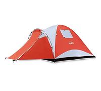 Tents,Waterproof Outdoor Tent,Pop-Up Camping Tourist Tents,Double Layer 4 Person One Hall One Bedroom,3 Seasons Hiking Camping Family Tent (Red), Aqiong