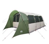 vidaXL 8-Person Camping Tent - Waterproof Polyester Outdoor Shelter with Collapsible Design and Easy Setup, Green, 325x576x213 cm