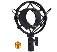 Tentucro 42-47mm Microphone Shock Mount with Metal Adapter Anti-Vibration High Isolation Metal Mic Holder Clip, Fits for Diameter of 42-47mm Microphone in Broadcasting, Recording, Etc. M