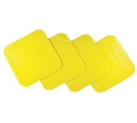 Tenura Anti Slip Silicone Rubber Square Coaster Pack of 4 Yellow Aidapt Yellow One Size