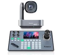 Tenveo 4K PTZ Camera and Controller Bundle/Kits - 20X AI Tracking HDMI/USB3.0/LAN(PoE) 4K NDI PTZ Camera and 5'' LCD Screen Joystick Controller for Church Service Events Live Streaming