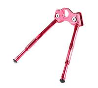 TENVORA Bike Kickstand,Bike Stand MTB Bicycle Bike Crank Adjustable Road Side Kickstand Parking Stand Support Foot(Red)