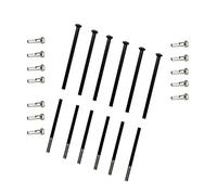 TENVORA Bike Spokes,Spokes 100 Pieces A Lot 14# Diameter 2.0 Mm Black Color Straight Pull Mountain Bicycle Spokes Match With 14 Mm Brass Sliver Nippers(Length 261mm)