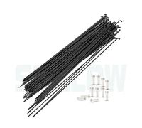 TENVORA Bike Spokes,Spokes 18pcs Stainless Steel Mountain/Road Bike 14G Spokes Black Colour For Bicycle Steel Spokes(18pcs 260MM)