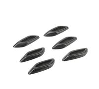 TENVORA Car Side Air Outlet Fender Trim 6PCS Universal Silver/Carbon Car Side Mudguard Air Outlet Decorative Trim Is Fit use for Most Cars Fender Flare Flexible(Black)