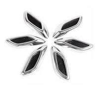 TENVORA Car Side Air Outlet Fender Trim 6PCS Universal Silver/Carbon Car Side Mudguard Air Outlet Decorative Trim Is Fit use for Most Cars Fender Flare Flexible(Silver)