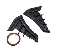 TENVORA Car Side Air Outlet Fender Trim Car Universals Side Air Flows Wing Vents Cover Auto Body Moldings Trim Decorative Intakes Hole Grilles H9EE Fender Flare Flexible(Gloss black)