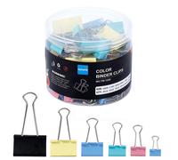 tenwin Binder Clips, Metal 100Pcs Colored Shops，6 51/41/32/25/19/15