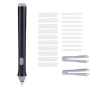 Tenwin Electric Battery Operated Automatic Pencil Eraser with 22 Eraser Refills Plastic Durable Portable for Art Students Teachers Drawing Lovers Gray Black White Optional (Black)