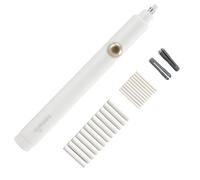 tenwin Electric Eraser Kit - Battery Operated with 22pcs Additional Replaceable Rubbers for Artists, Portable Pencil Eraser for Drawing, Sketching, Drafting, Graphite Pencils (White)
