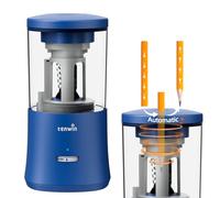 tenwin Electric Pencil Sharpener, Fully Automatic Pencil Sharpener for 6-8mm Colored Pencils, Hands-Free Rechargeable Sharpener, Fast Sharpening, No Uneven Tips, Also for Short Pencils, Blue