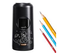 tenwin Electric Pencil Sharpener Rechargeable, Fully Automatic Pencil Sharpener for 7-11.5mm Large Pencils, Auto in&Out, Hands-Free Sharpener for Colored Pencils, Adjustable Pencil Nibs, Matte Black