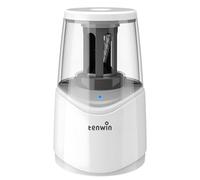 tenwin Rechargeable Pencil Sharpener for No.2 & Colored 6-8mm Pencils, Heavy Duty Electric Pencil Sharpener, Durable Helical Blade for Fast Sharpen, Home/School/Art Studio (White)