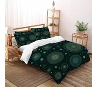 TENXTIM Circular Patterns Bedding Set Digital Printe Star Sky Cosmic Bodies Duvet Cover Set Microfiber Quilt Cover Suitable for Family,couple,children Pillowcase Super King（260x220cm）