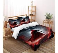 TENXTIM Hawk And Man Bedding Set Theme Bedspread Gothic Themes Duvet Cover Set Microfiber Comforter Cover Universal for All Seasons with Pillowcase Double(200x200cm)