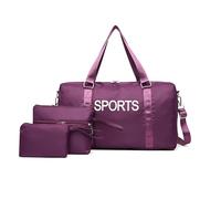TENYELE 3pcs Large Capacity Shoulder Bag Fashionable Letter Print Luggage Travel Handbag Stylish Outdoor Fitness Gym Bags Spacious Storage Luggage