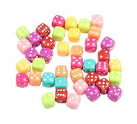 TENYELE 50 Pcs Six Sided Dices Colorful Dices With Round Corners Table Game Dices Acrylic Dices Board Game Acessories For Party