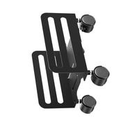 TENYELE Adjustable Mobile CPU Stand With Locking Casters Heavy Duty Steel Rolling Cart For Desktop Towers Under Desk Black