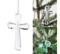 TENYELE Clear Acrylic Pendant Tree Decoration Festive Hanging Ornament Decors New Year Gift Giving For Family Friend Window Tree Hanging Decors