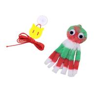 TENYELE Colorful Suspended Plush Toy With Crinkle Tails & Interactive Noise-Making Play Gear Easy To Clean Hanging Pet Toy