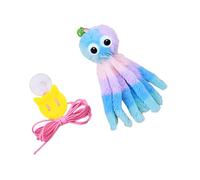 TENYELE Colorful Suspended Plush Toy With Crinkle Tails & Interactive Noise-Making Play Gear Easy To Clean Hanging Pet Toy