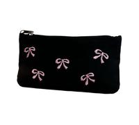 TENYELE Elegant Ballet Themed Embroidered Pencil Case with Soft Canvas Storage Pack for Artistic Storage Home Organization Canvas Pen Pack