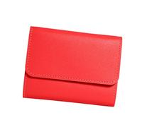 TENYELE Multi Card Holder Womens Compact Short Wallet Classical Solid Color Short Purse with Clear Window Cash Coin Organizers Minimalists Small Wallet