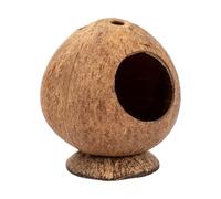 TENYELE Natural Coconuts Hamster Hideouts Winter Shelter For Dwarf Hamsters Small Pet With Airflows Design Natural Coconuts Fiber Small Pet Shelter