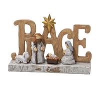 TENYELE Peace Christ Nativity Resin Statue Scene Set Manger Holy Figure Statue Ornament For Home Bedroom Room Outdoor Nativity Statues For Yard