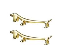 TENYELE Set Of 2 Dachshund Chopstick Stands Alloy Dachshund Chopstick Rest Personalized Desktop Decoration Stand Holder Cute Sausage Dog Shape