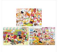 Tenyo Disney Mickey Mouse Store Series 40, 60 and 80 Pieces, 3 Piece A Set for Kids with Antibacterial Cover for Children with Special Cover, for Ages 3+