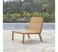 Teo - Low garden armchair in solid teak Natural