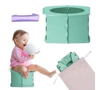 Teo - Portable Toddler Travel Potty - Foldable, Lightweight, Leak-Proof Toilet for Kids with Travel Bag & Disposable Liners - Compact Potty Chair for Home & On-The-Go Use (Adventure Green)