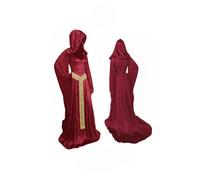 teobant Women Medieval Dress Renaissance, Witch Costume Traditional Victorian Fancy Dress Gown Halloween Carnival S Red