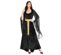 teobant Women Medieval Dress Renaissance, Witch Costume Traditional Victorian Fancy Dress Gown Halloween Carnival S Black