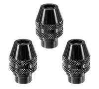Teocpai 3pcs Keyless Chuck for Dremel 4486, 3000, 4000, 7700, 8200 Rotary Tools (Aluminium, 0.8-3.4mm Clamping Range)