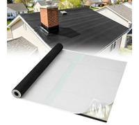 Teodute 1m x 9.3m 50 Mil Self Adhesive EPDM Waterproofing Membrane, 9.3㎡ | 50 Mil (1.3mm) Reinforced Rubber Flat Roof Sheet, Heavy Duty Peel and Stick Water Barrier for Shed, RV, Garage & Gutter