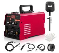 Teodute 200A Gasless MIG Welder, 3-in-1 Flux Core Welder MIG/ARC/Lift TIG, Portable 220V Inverter Welding Machine with Flux Core Welding Wire and MIG Torch for DIY Professional, Beginners Use