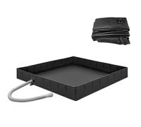 Teodute Foldable Shower Base, Camping Shower Tent with 1 Meter Drain Pipe, Portable Camping Shower Base, High Capacity Tent Shower Tray for Camping Beach Outdoor Shower