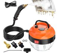 Teodute Steam Cleaner, 2500W Handheld Steam Cleaner for Home, 10FT Cords & 6-Gears Adjustable, Portable Steamer Cleaning Machine for Car Upholstery, Window, Kitchen, Tile, Floor