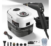 Teodute Steam Cleaner, 6-Level Adjustable Portable Steam Cleaner Handheld, 15s Fast Heat-Up, 1.6L Large Water Tank, Multi Surface Steamer for Car Interior Sofa Upholstery Floor Tile & Grout Cleaning