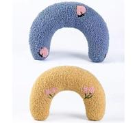Teogneot 2pcs Pillows for Cat, Pillow for Dogs Cats,Soft Fluffy Pet Calming Pillows for Cat, U Shape Soft Fluffy Cat Pillow to Lay On, Pillow Pet Calming Toy