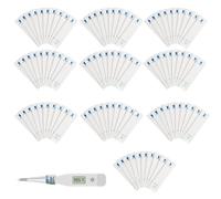 Teohhrn 100-Pack Disposable Thermometer Sleeves - Universal Digital Thermometer Probe Covers for Accurate Oral, Rectal, and Axillary Measurements - Hygienic and Safe Black