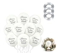Teohhrn 50 Pack White Memorial Balloons Biodegradable Latex Balloons with 3 Rolls 32ft Ribbon for Funeral Memorial Ceremony Decoration
