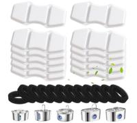 Teokantz 12 Pack Cat Fountain Filters for Invengo 2.2L & 3.2L Kitty Spout | 12 Filters & 12 Sponges for all Invengo Cat Foutain