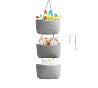 TeoKJ White Cotton Ropen Baskets for Storage, Set of 3 Woven Clothes Basket for Organizing and Storage, Blanket Basket for Living Room Laundry Bathroom Shelves