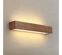 Teokszn Nordic Classical Wall Light Vintage Farmhouse Linear Wall Lamp Vanity Bathroom Wall Bedside Lighting for Bedroom Living Room(35CM,6000K White Light)